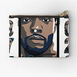Chadwick Boseman Black Wakanda Zipper Pouch
