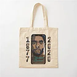 Chadwick Boseman Black Wakanda Cotton Tote Bag