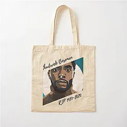 Chadwick Boseman forever Black Wakanda Cotton Tote Bag