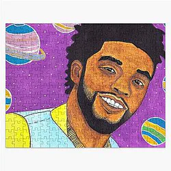 Chadwick Boseman Watercolor Portrait - Black Panther - King T'Challa Art Tribute Jigsaw Puzzle
