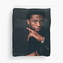Chadwick Boseman Illustration Wallpaper Duvet Cover