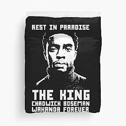 Chadwick Boseman Rest in Paradise Duvet Cover