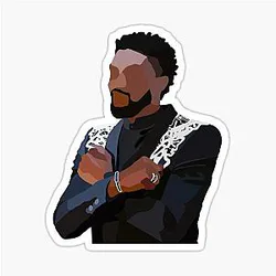In honor of Chadwick Boseman Wakanda Forever Sticker