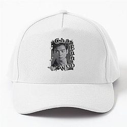 Cha Eun-woo Collage: Retro Black White Vibes Baseball Cap
