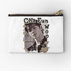 Cha Eun-woo Kpop Solo Artist Scrapbook Collage Cozy Y2K Vintage Design Zipper Pouch