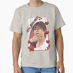 Cha Eun-woo Korean Actor Card Red Aesthetic Collage Classic T-Shirt