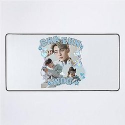 Cha Eun-woo Astro K-pop Collage Art Desk Mat