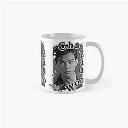 Cha Eun-woo Collage: Retro Black and White Vibes Classic Mug