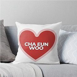 I Heart Cha Eunwoo Throw Pillow