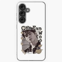 Cha Eunwoo Kpop Solo Artist Scrapbook Collage Cozy Y2K Vintage Design Samsung Galaxy Soft Case