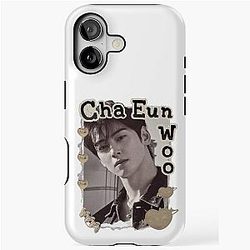 Cha Eun-woo Kpop Solo Artist Scrapbook Collage Cozy Vintage Design iPhone Tough Case