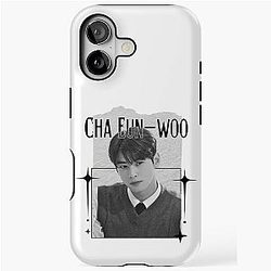 Cha Eun-woo Kpop Solo Artist Scrapbook Collage Cozy Vintage Design iPhone Case