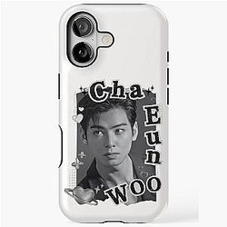 Cha Eun-woo Collage: Retro Black White Vibes iPhone Tough Case