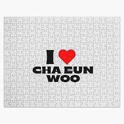 I Love Cha Eunwoo Black Jigsaw Puzzle