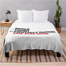 Mentally Dating Cha Eunwoo Throw Blanket