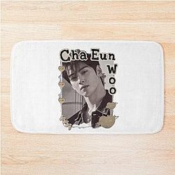 Cha Eun-woo Kpop Solo Artist Scrapbook Collage Cozy Bath Mat