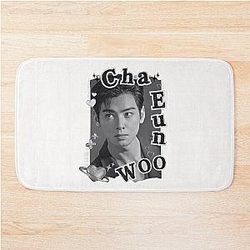 Cha Eun-woo Retro Black and White Vibes Bath Mat