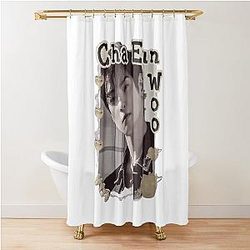 Cha Eun-woo Kpop Solo Artist Scrapbook Cozy Y2K Vintage Design Shower Curtain