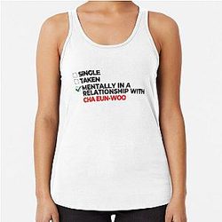 Mentally In Cha Eunwoo Racerback Tank Top