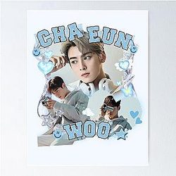 Cha Eun-woo Astro K-pop K-drama Collage Art Poster