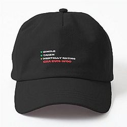Mentally Dating Cha Eunwoo White Font Dad Hat
