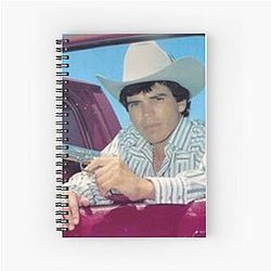 Chalino Sanchez Holding a gun Spiral Notebook