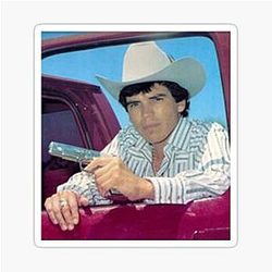 Chalino Sanchez Holding a Gun Sticker