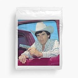 Chalino Sanchez holding a gun Duvet Cover
