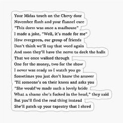 Champagne Problems - Taylor Swift Sticker