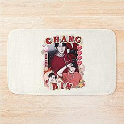 Changbin Stray Kids Collage Art Bath Mat