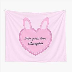 Hot Girls Love Changbin Stray Kids Fanart Tapestry