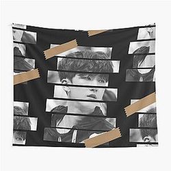 Seo Changbin Stray Kids Korean Kpop Monochrome Stripe Design Tapestry