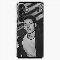 Bang Chan Black White Stray Kids Kpop Bang Chan Lee Know Changbin Hyunjin Han Seungmin Jeongin Maxident Poster Samsung Galaxy Soft Case