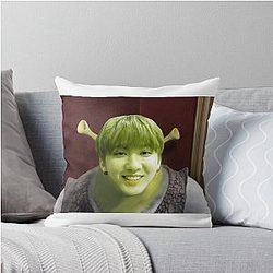 Shrek Changbin Stray Kids Meme Throw Pillow was removed
