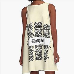 Changbin Calligraphy A-Line Dress