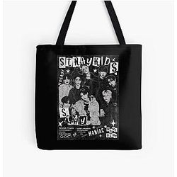 Stray Kids comeback poster Kpop boy group Bang Chan Lee Know Changbin Hyunjin Han Felix Seungmin Jeongin All Over Print Tote Bag