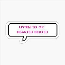Listen to my heartbeat - Changbin - Stray Kids Sticker
