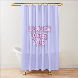 Changbin Lovers Club Retro Aesthetic Typography Design Shower Curtain