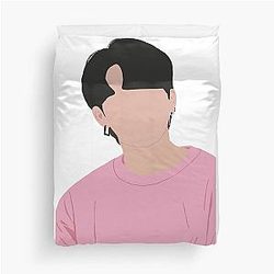 Changbin Pink Sweatshirt Duvet Cover