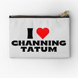 I Love Channing Tatum Black Font Zipper Pouch