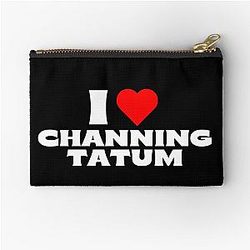 I Love Channing Tatum White Fonts Zipper Pouch