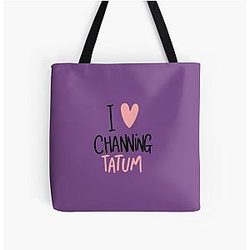 I Love Channing Tatum All Over Print Tote Bag