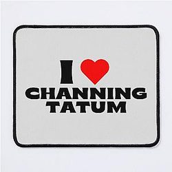 I Love Channing Tatum Black Mouse Pad