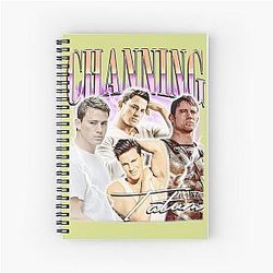 Channing Tatum Retro Collage by Merch Limited Edition Perfect Gift For You and Friends Spiral Notebook