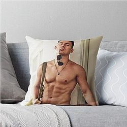 Channing Tatum Shirtless Throw Pillow