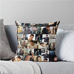 Channing Tatum Seamless Photo Collage Throw Pillow