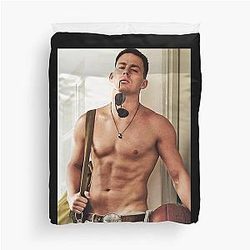 Channing Tatum Shirtless Duvet Cover