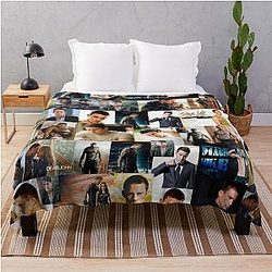 Channing Tatum Seamless Photo Collage Throw Blanket