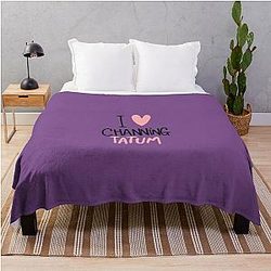 I Love Channing Tatum Throw Blanket