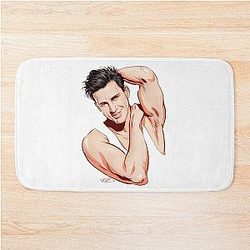 Channing Tatum An illustration by Paul Cemmick Bath Mat